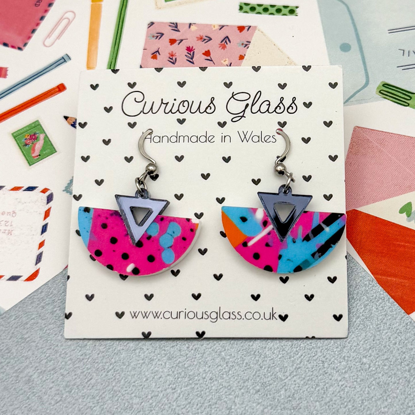 Half Circle Acrylic Earrings