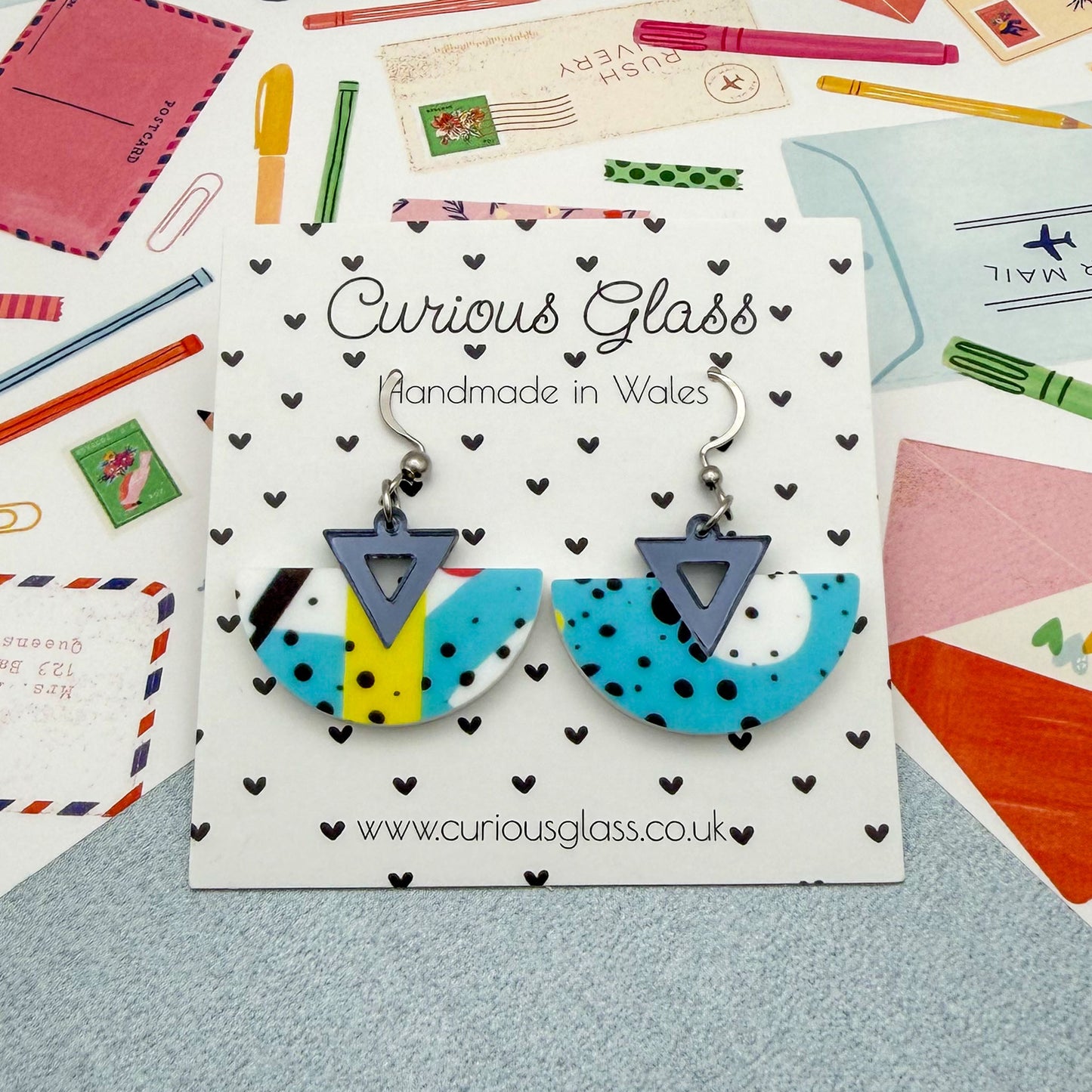 Half Circle Acrylic Earrings