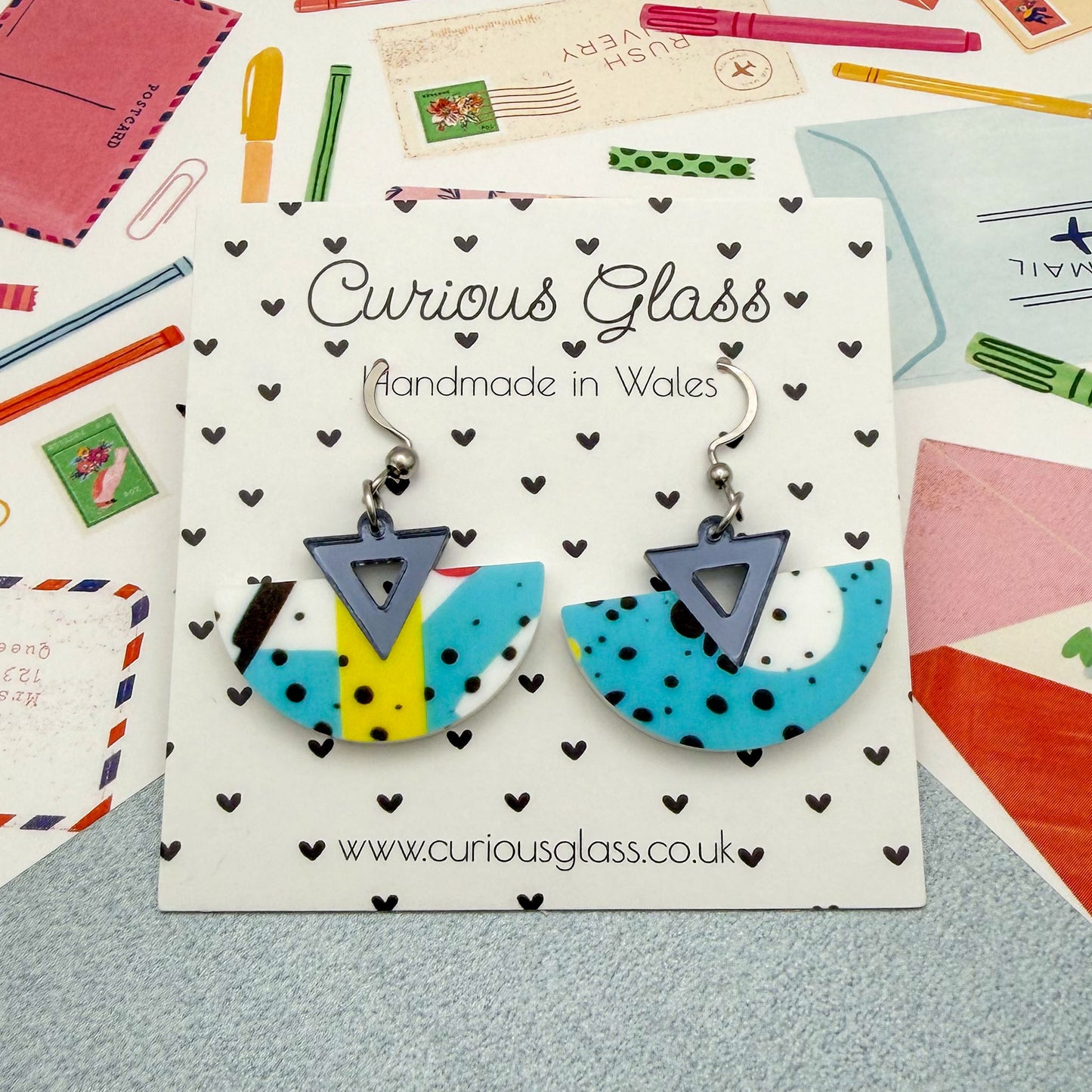 Half Circle Acrylic Earrings