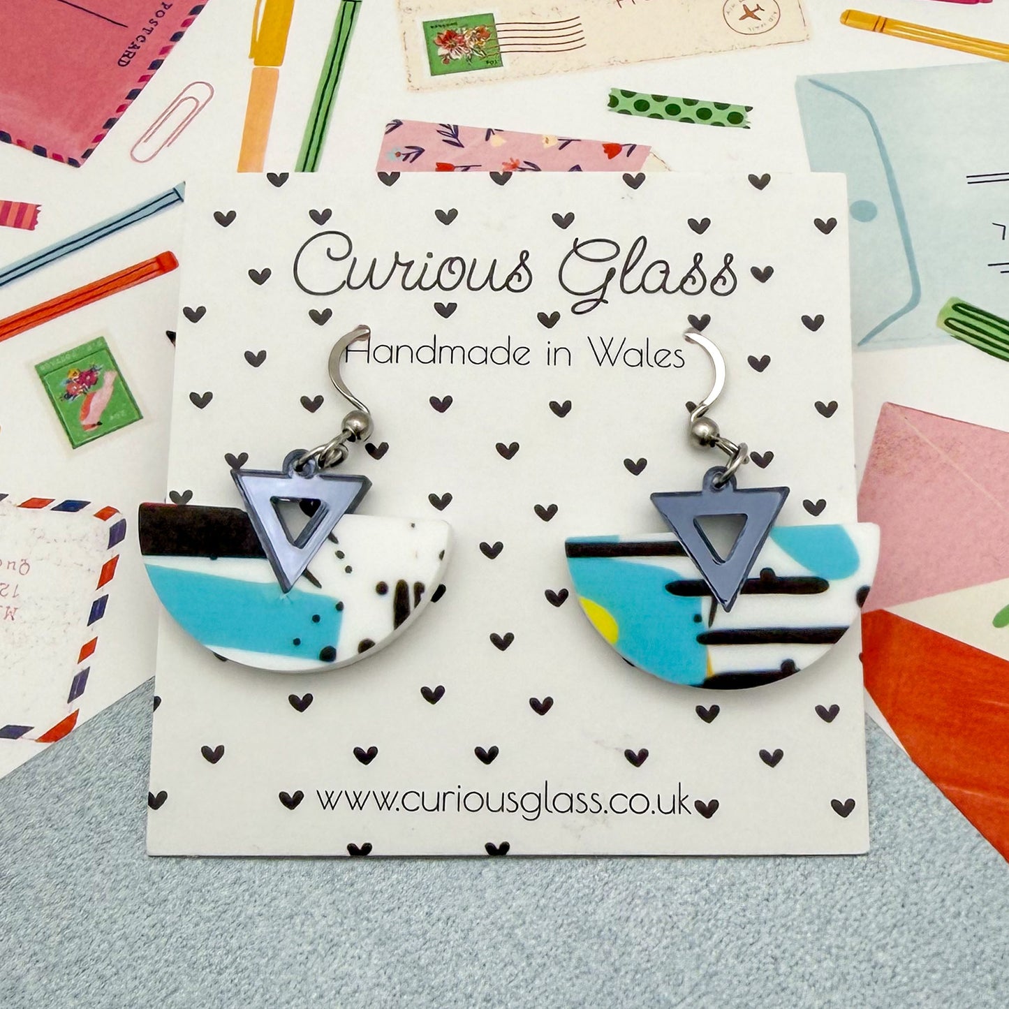 Half Circle Acrylic Earrings