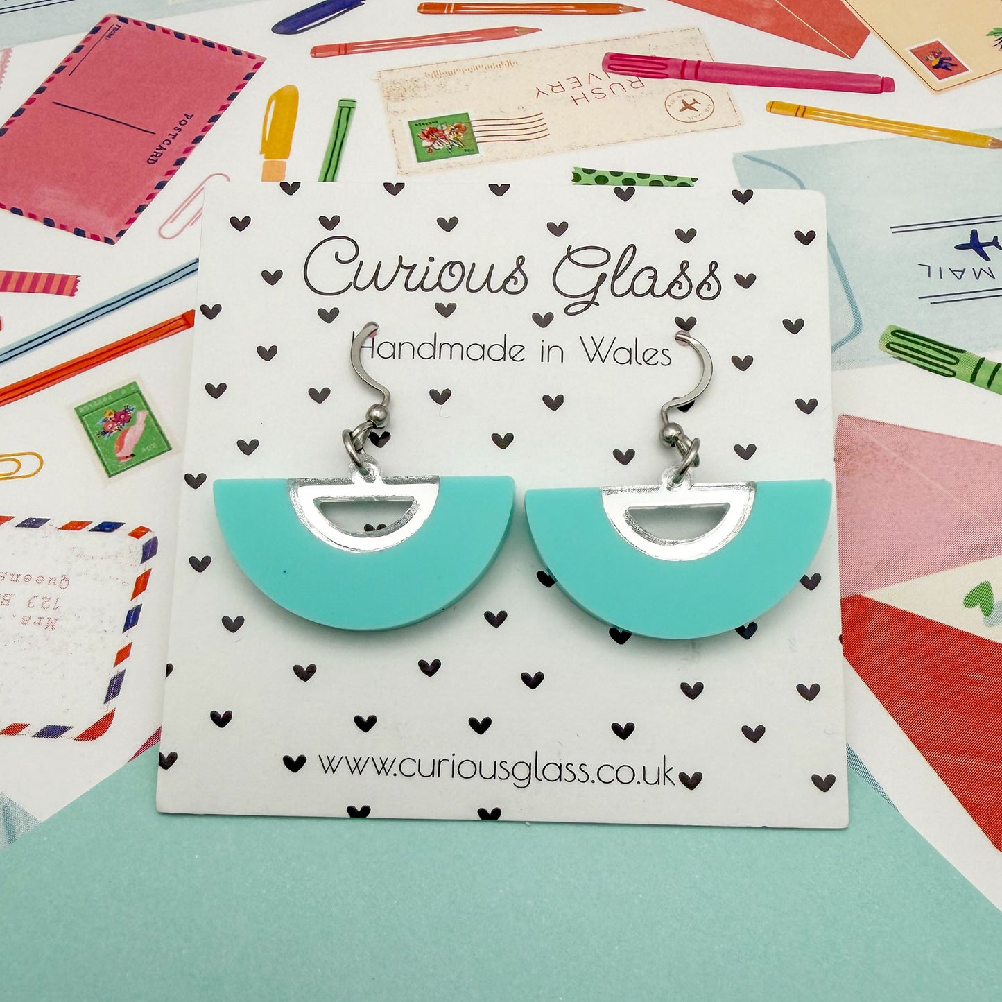 Half Circle Acrylic Earrings