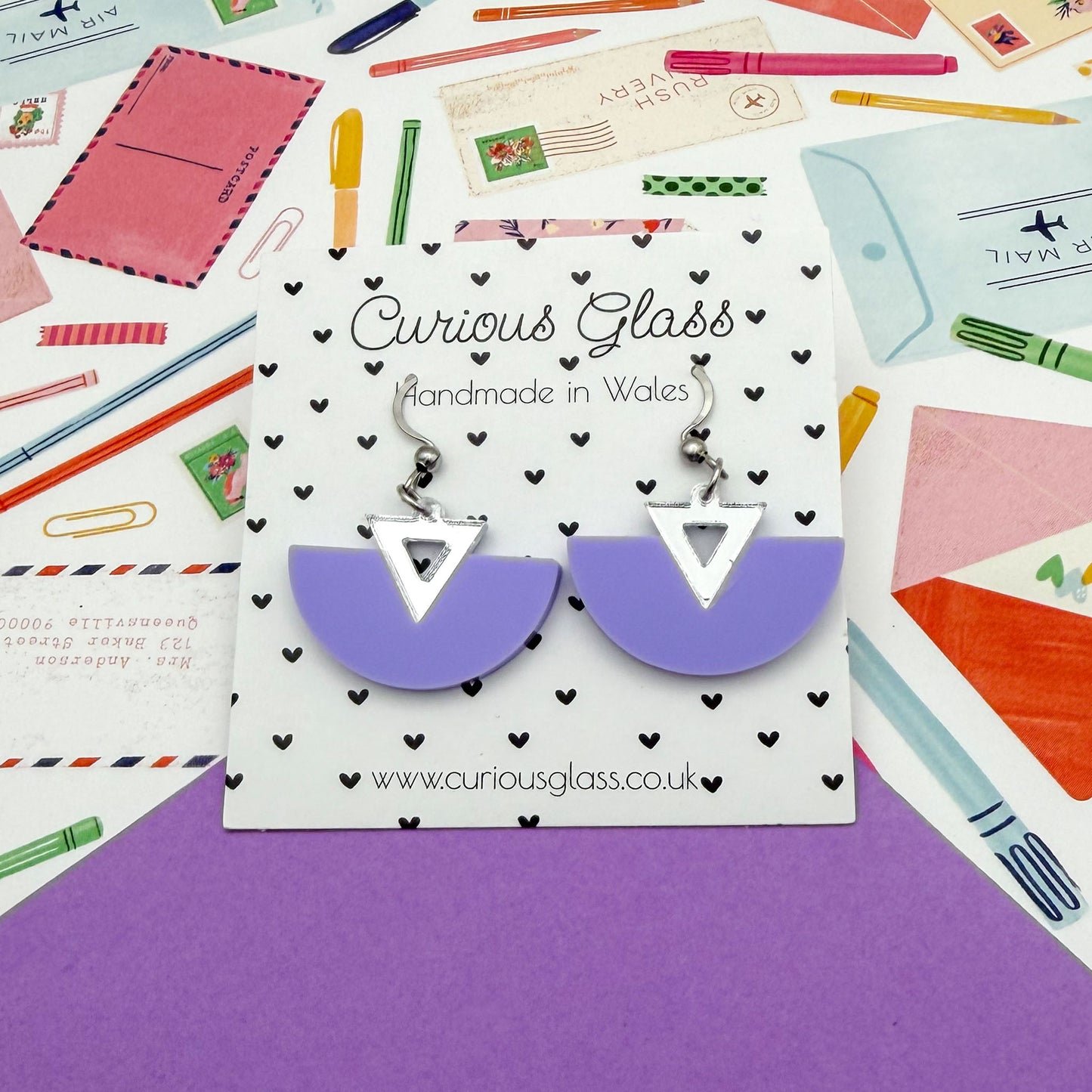 Half Circle Acrylic Earrings