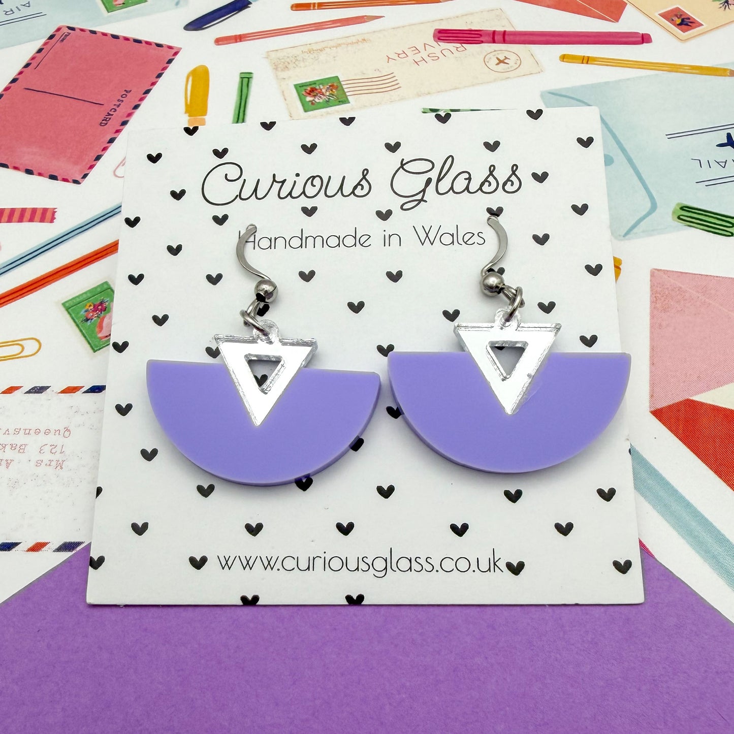 Half Circle Acrylic Earrings