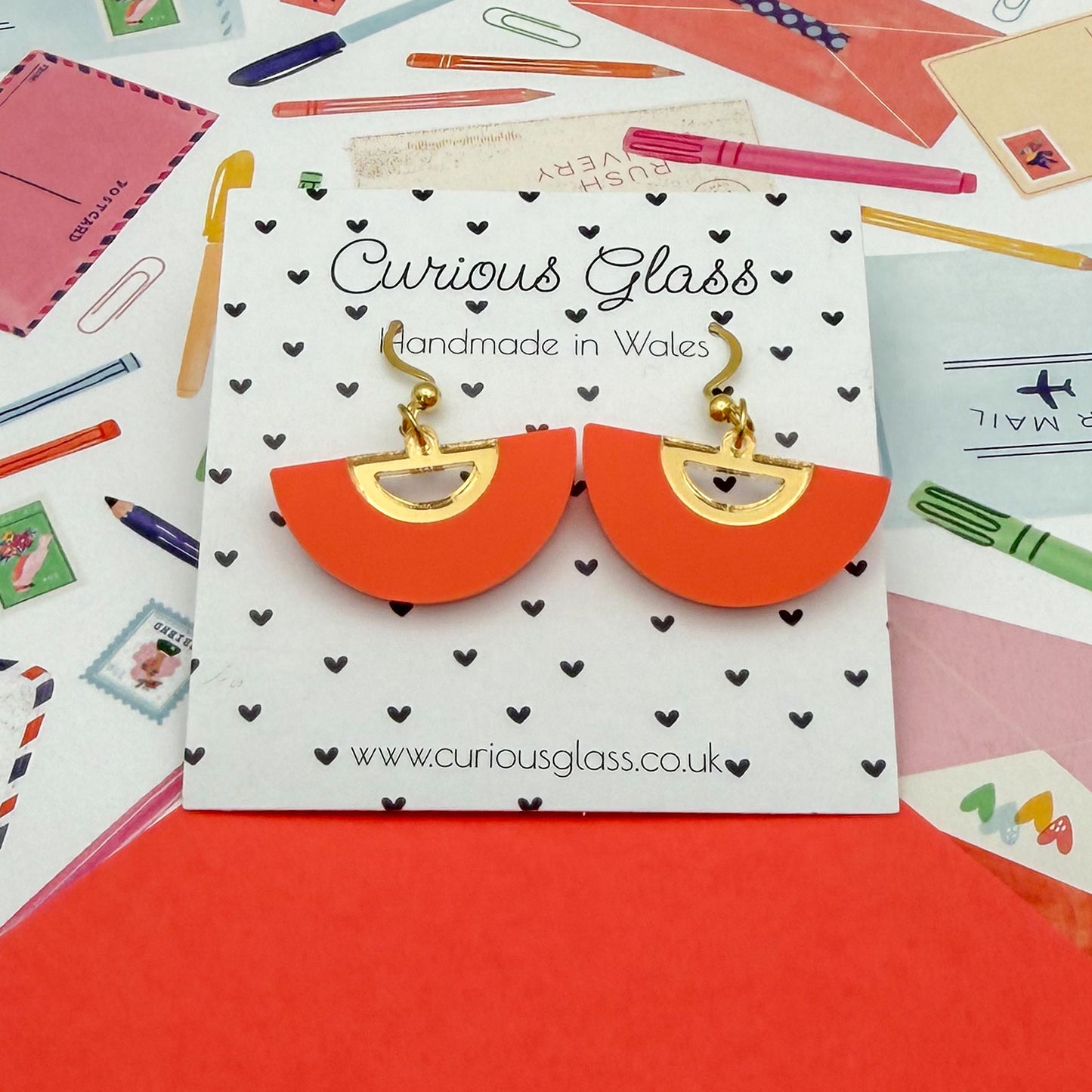 Half Circle Acrylic Earrings