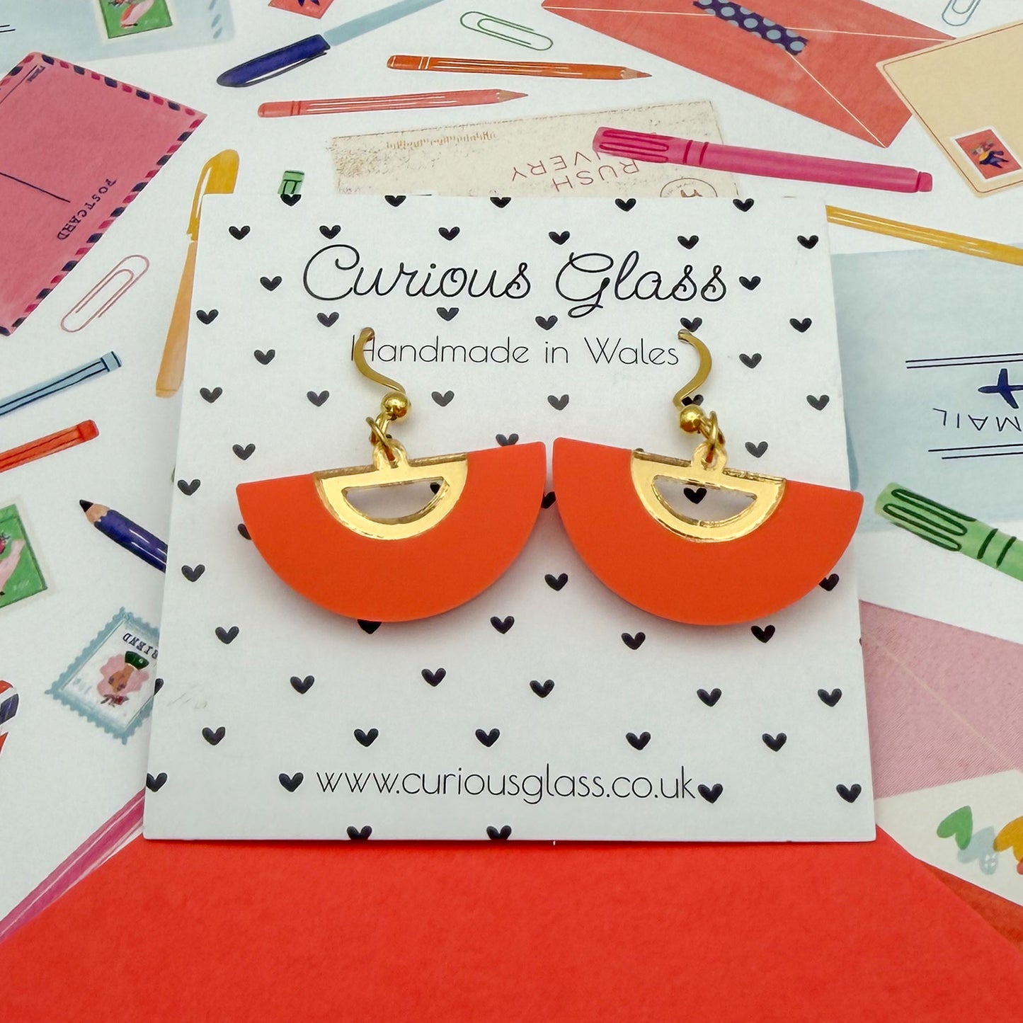 Half Circle Acrylic Earrings