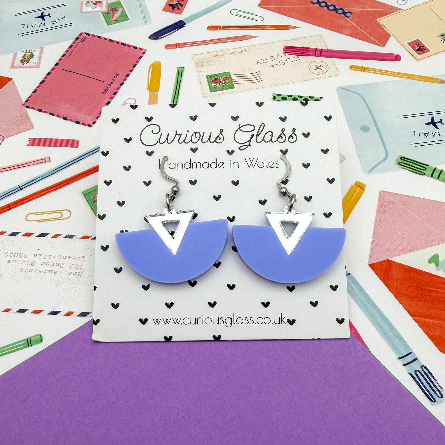 Half Circle Acrylic Earrings