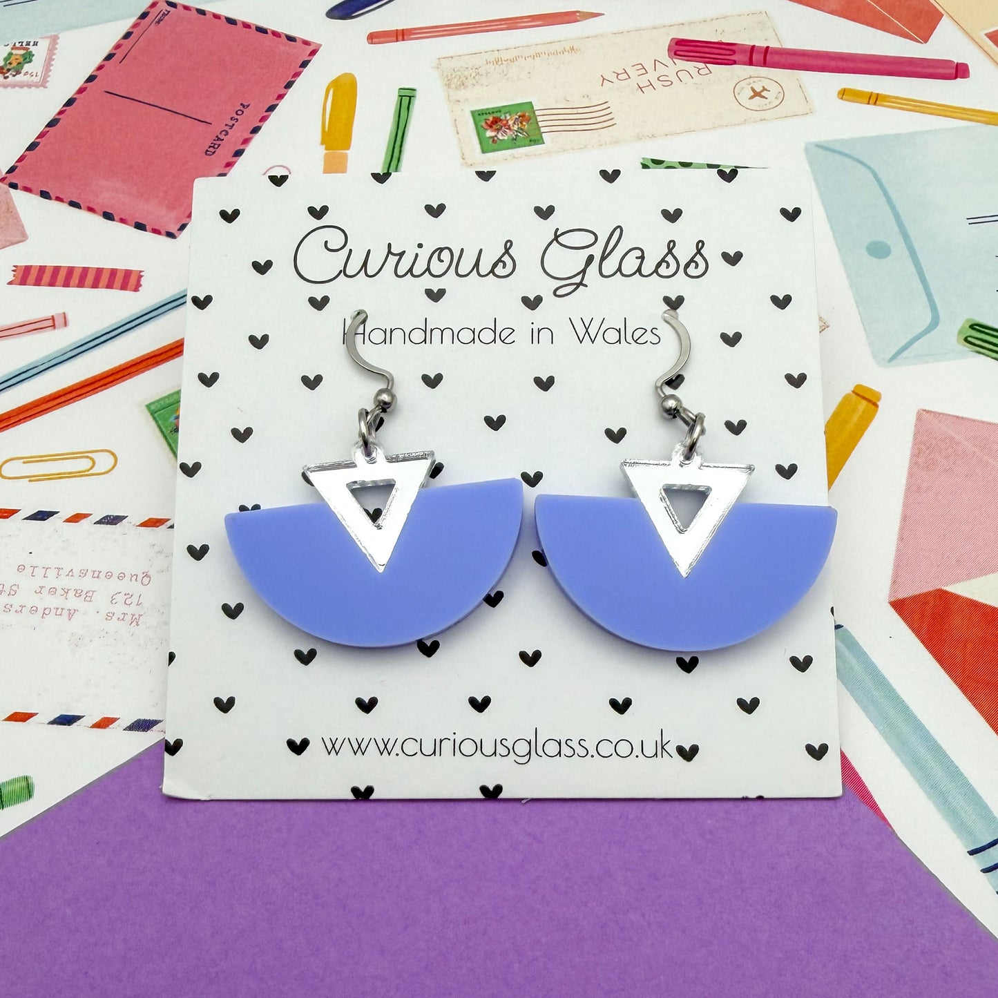 Half Circle Acrylic Earrings