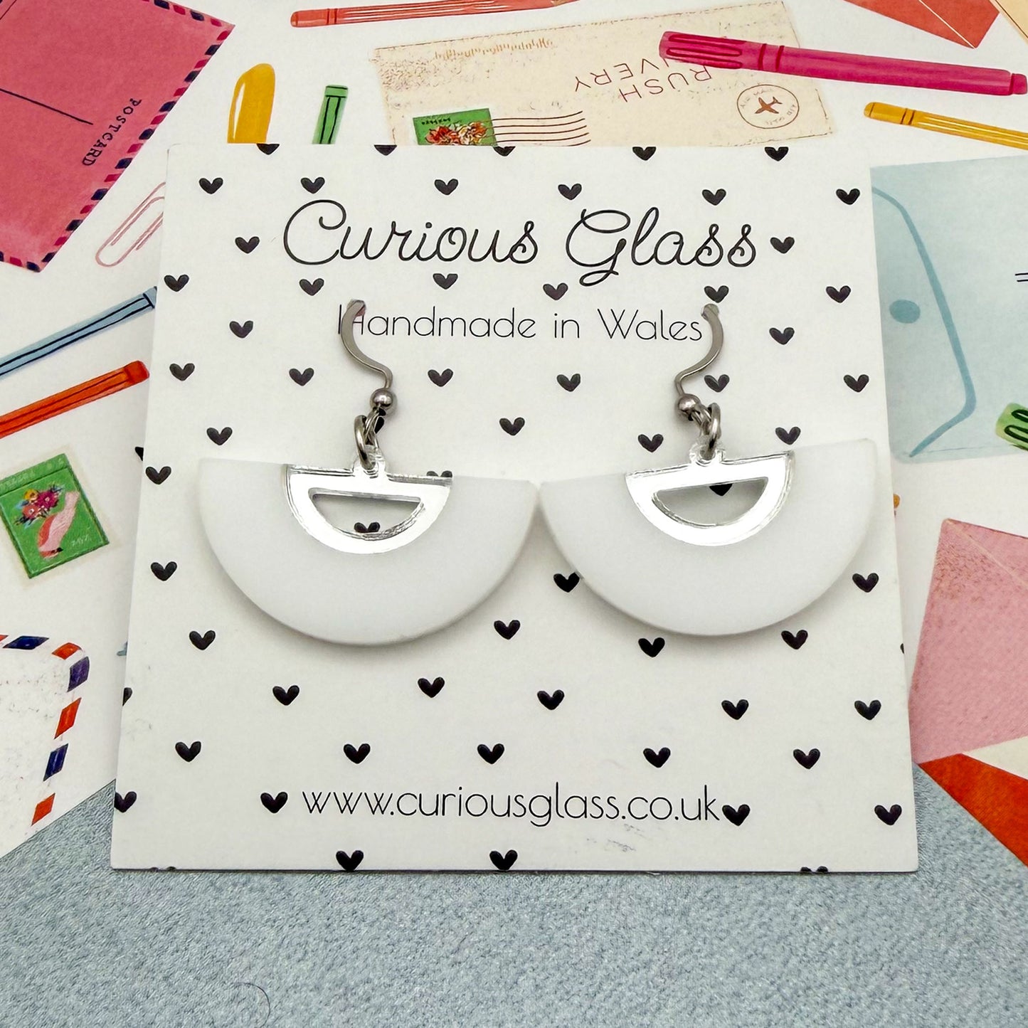 Half Circle Acrylic Earrings