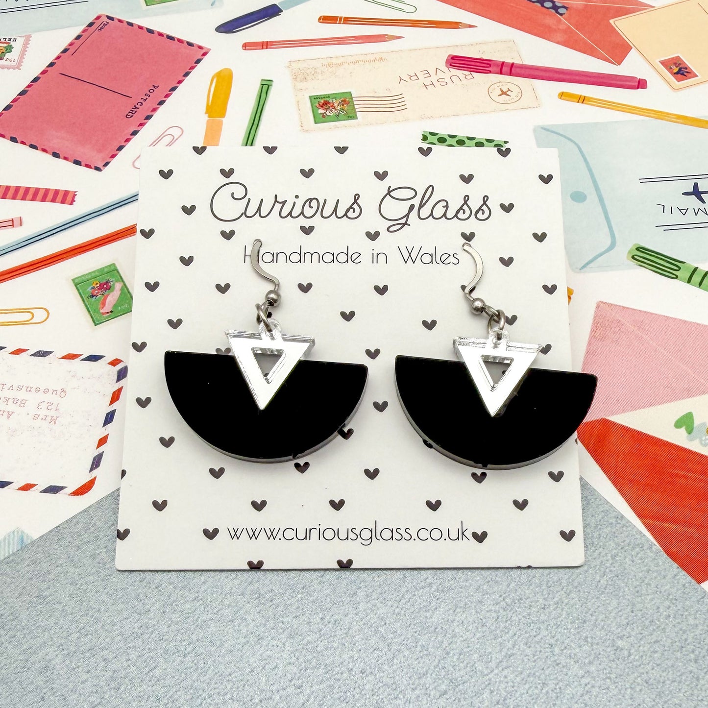 Half Circle Acrylic Earrings