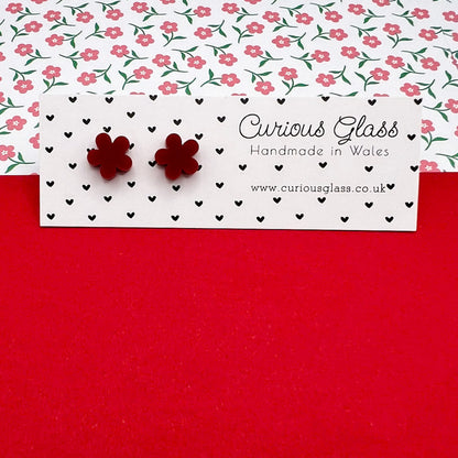 Flower Stud Acrylic Earrings