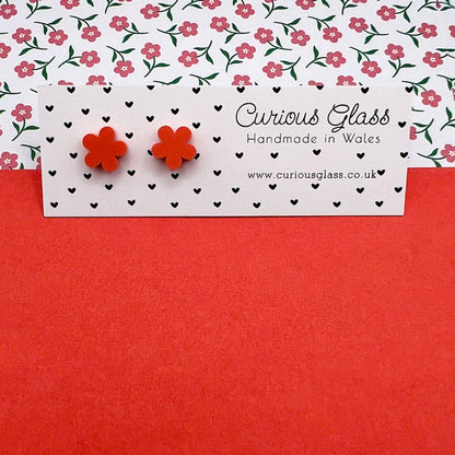 Flower Stud Acrylic Earrings