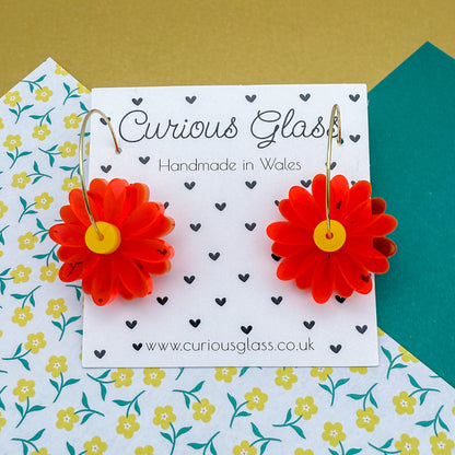 Daisy Flower Acrylic Earrings