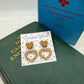 Scallop heart acrylic earrings