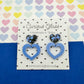 Scallop heart acrylic earrings