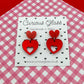 Limited edition heart acrylic earrings