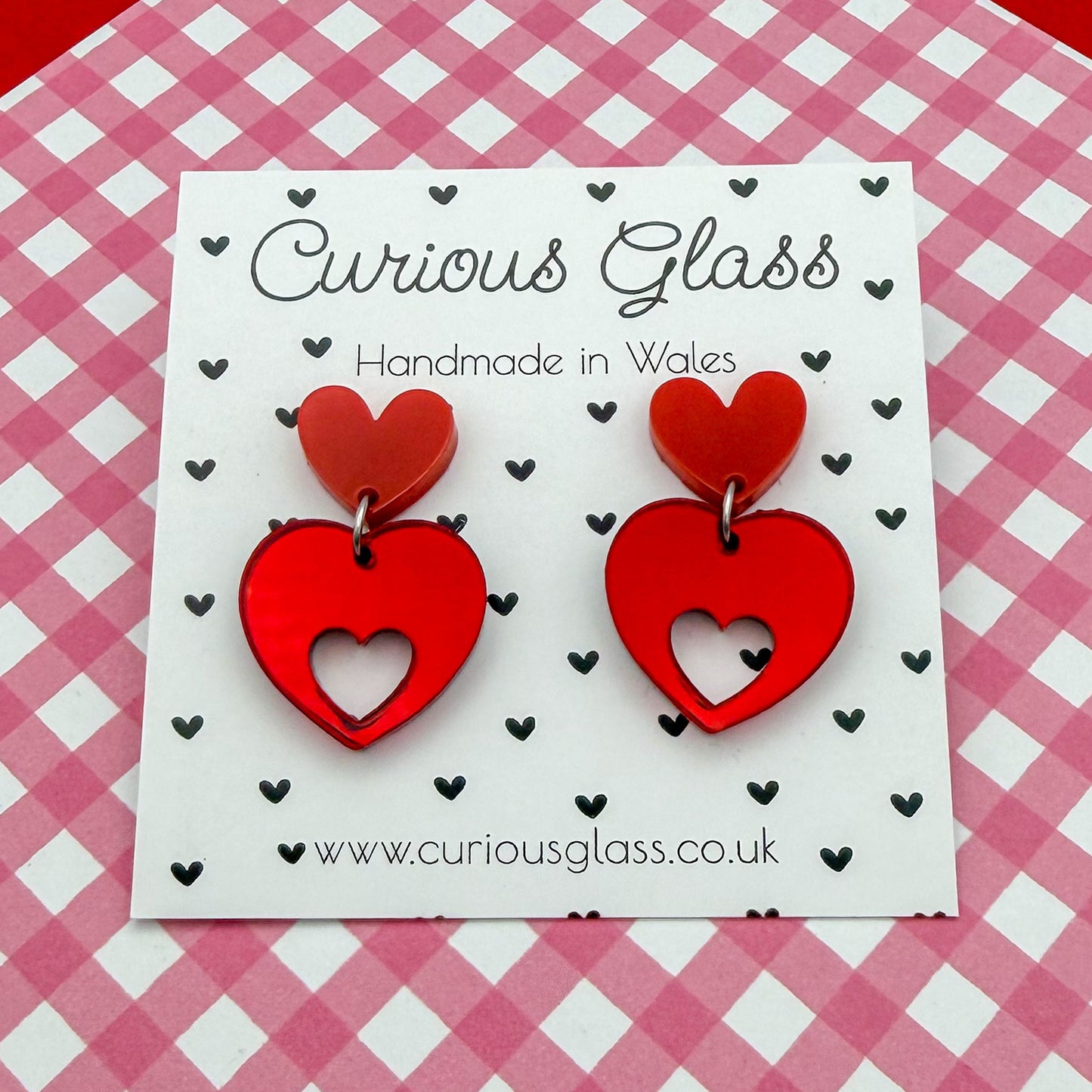 Limited edition heart acrylic earrings