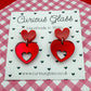 Limited edition heart acrylic earrings