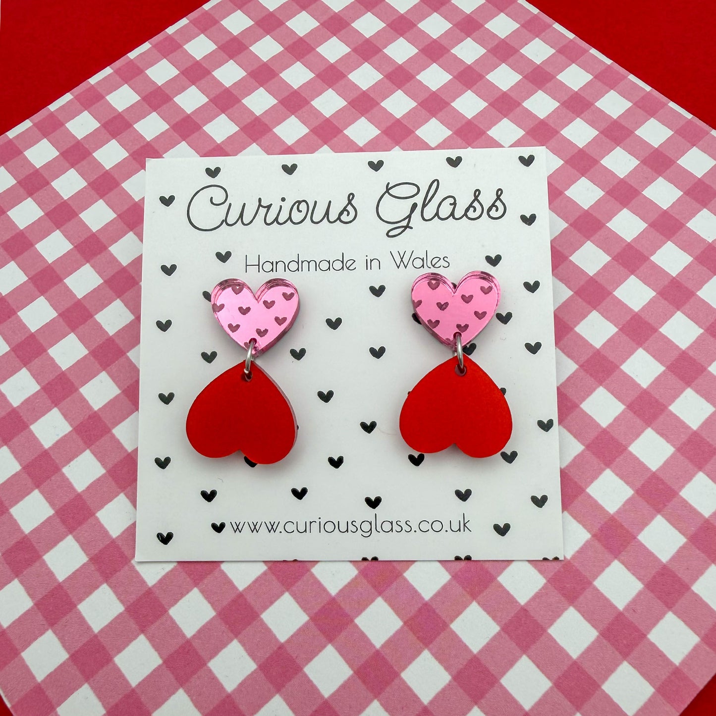 Limited edition heart acrylic earrings