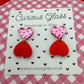 Limited edition heart acrylic earrings