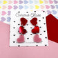 Trio of Hearts Acrylic Earrings