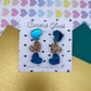 Trio of Hearts Acrylic Earrings