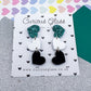 Trio of Hearts Acrylic Earrings