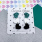 Trio of Hearts Acrylic Earrings