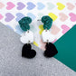 Trio of Hearts Acrylic Earrings
