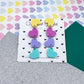 Trio of Hearts Acrylic Earrings