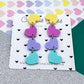 Trio of Hearts Acrylic Earrings