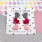 Trio of Hearts Acrylic Earrings