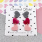 Trio of Hearts Acrylic Earrings