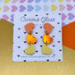 Trio of Hearts Acrylic Earrings