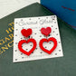 Scallop heart acrylic earrings