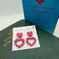 Scallop heart acrylic earrings
