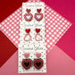 Hearts With Hearts Acrylic Earrings