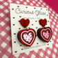 Hearts With Hearts Acrylic Earrings