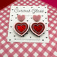 Hearts With Hearts Acrylic Earrings