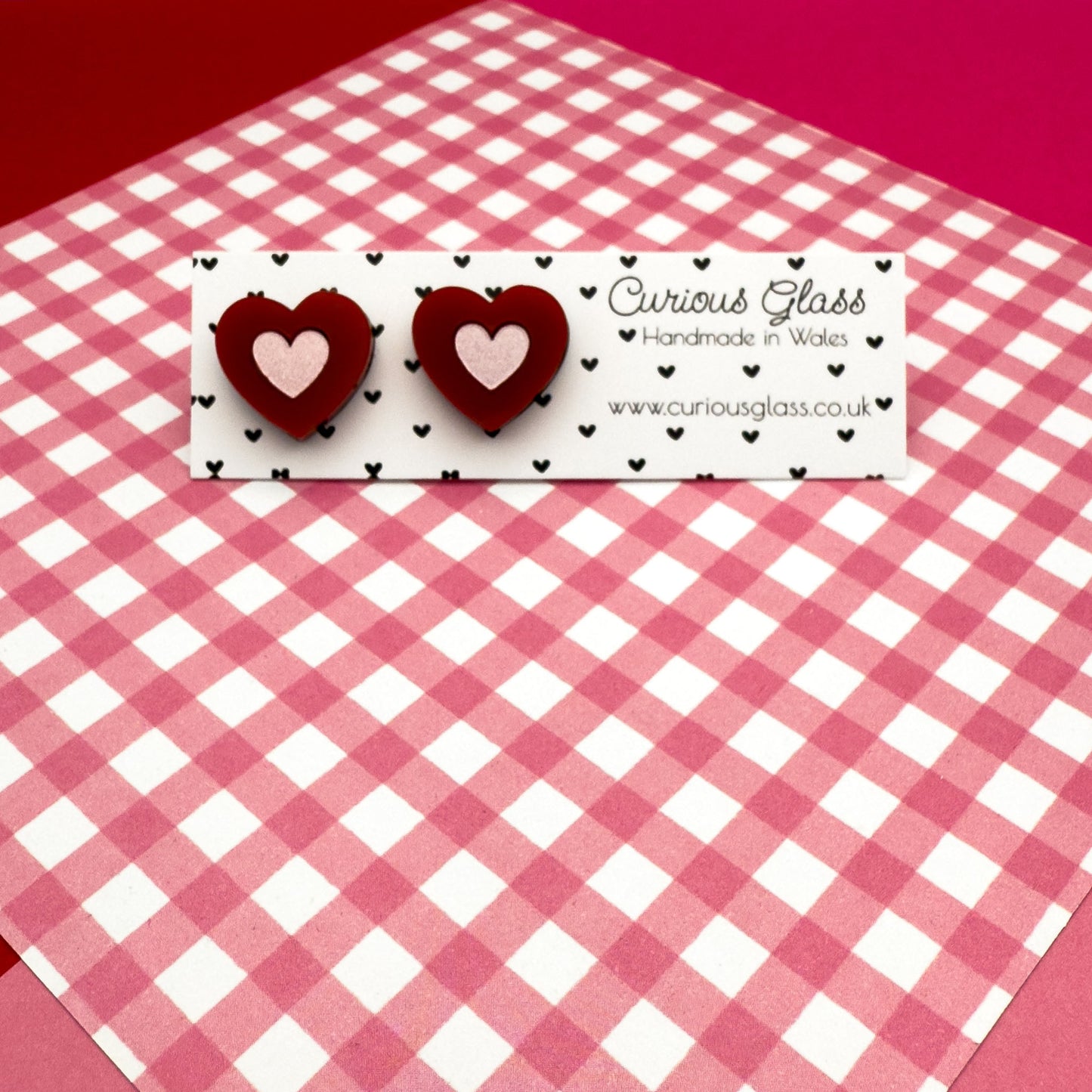 Hearts With Hearts Acrylic Earrings