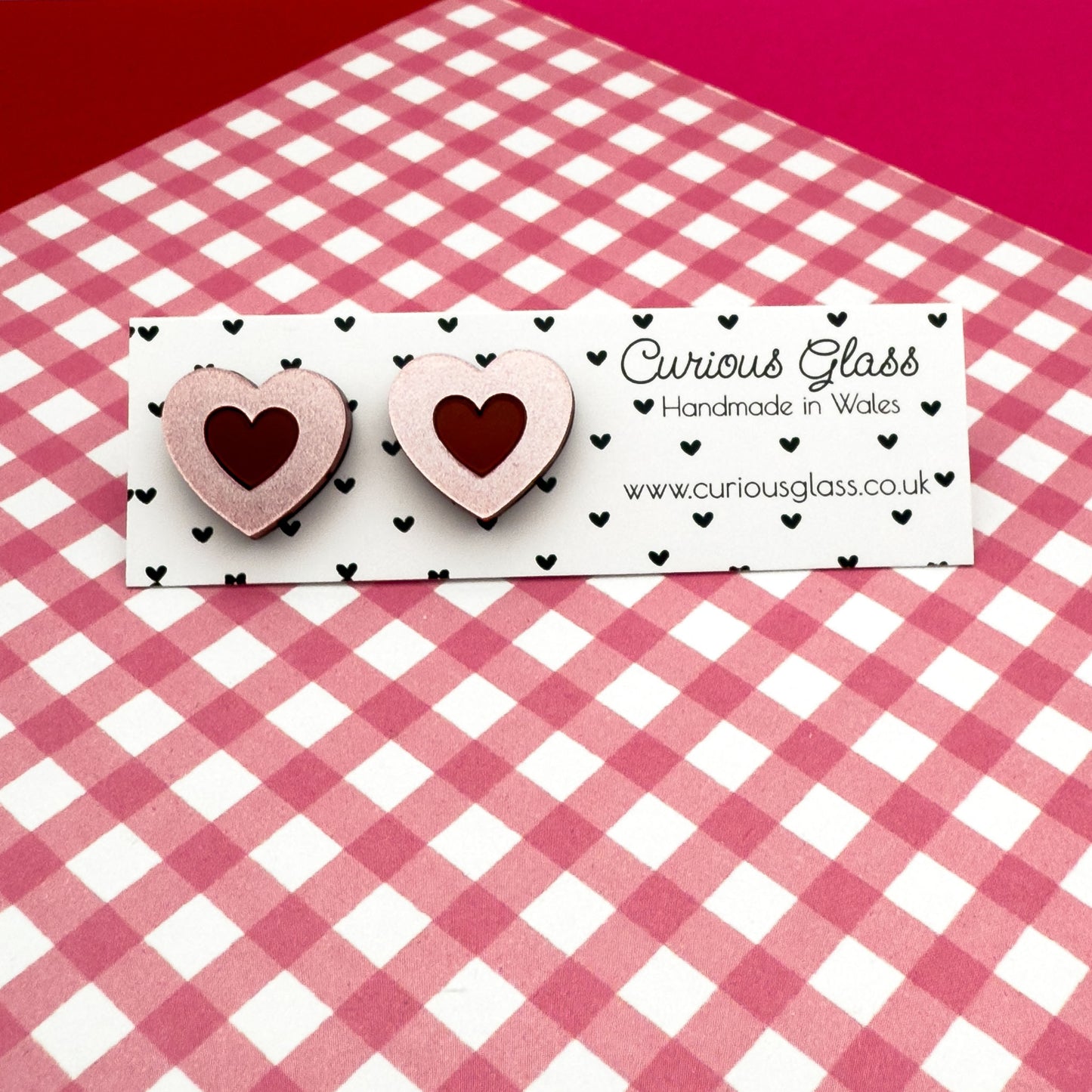 Hearts With Hearts Acrylic Earrings