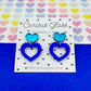 Scalloped Heart Acrylic Earrings