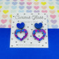 Scalloped Heart Acrylic Earrings