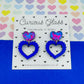 Scalloped Heart Acrylic Earrings