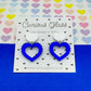 Scalloped Heart Acrylic Earrings