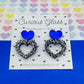 Scalloped Heart Acrylic Earrings