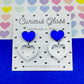 Scalloped Heart Acrylic Earrings