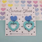 Scalloped Heart Acrylic Earrings
