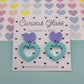 Scalloped Heart Acrylic Earrings