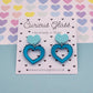 Scalloped Heart Acrylic Earrings