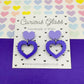 Scalloped Heart Acrylic Earrings